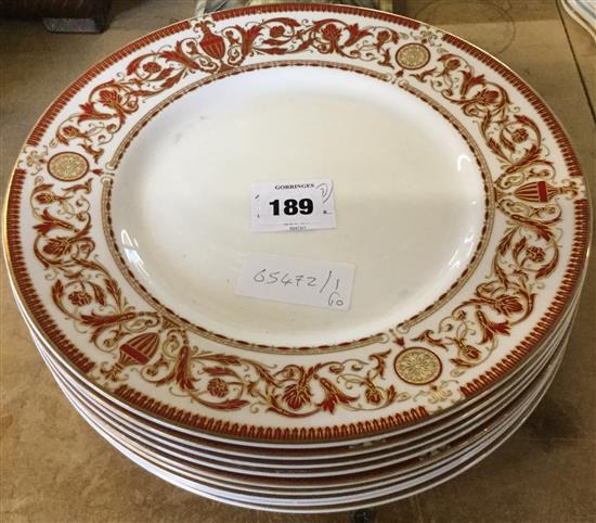 10 Royal Worcester Windsor pattern dinner plates